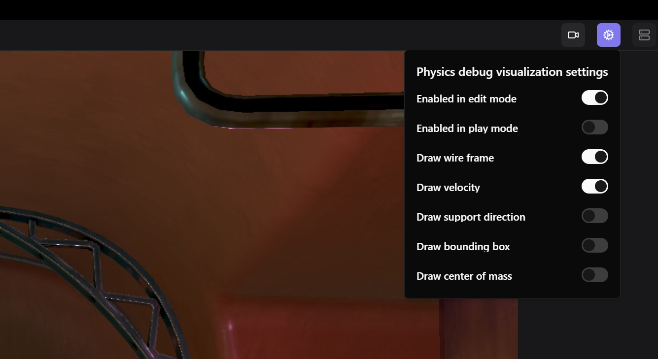 Physics debugging